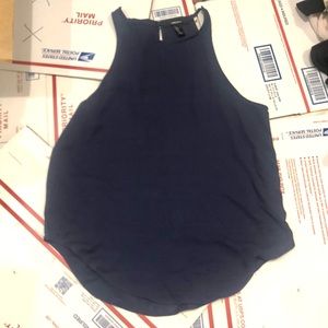 ❤️Forever 21 Navy Blue Blouse Top Sleeveless Small
